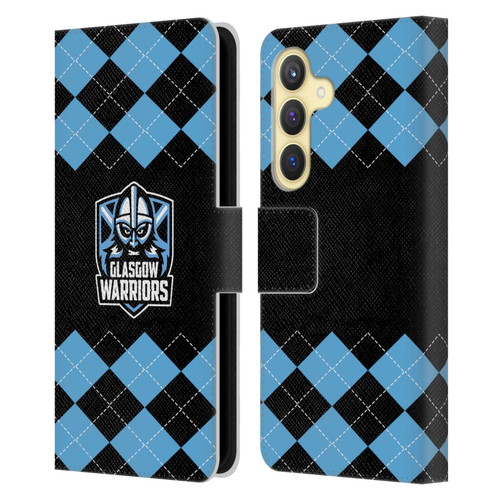 Glasgow Warriors Logo 2 Argyle Leather Book Wallet Case Cover For Samsung Galaxy S24 5G