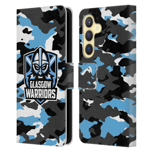 Glasgow Warriors Logo 2 Camouflage Leather Book Wallet Case Cover For Samsung Galaxy S24 5G