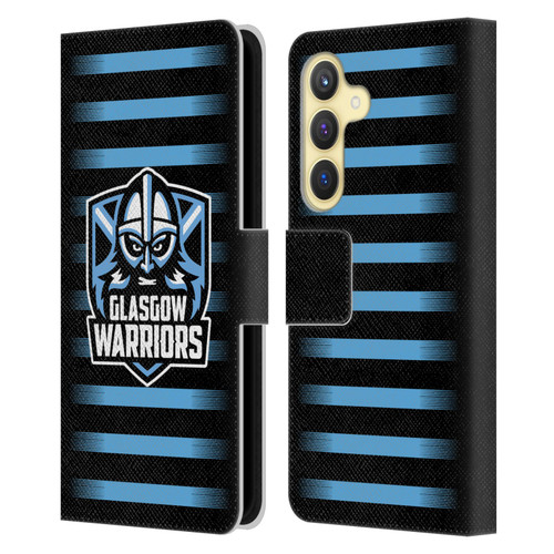 Glasgow Warriors Logo 2 Stripes Leather Book Wallet Case Cover For Samsung Galaxy S24 5G