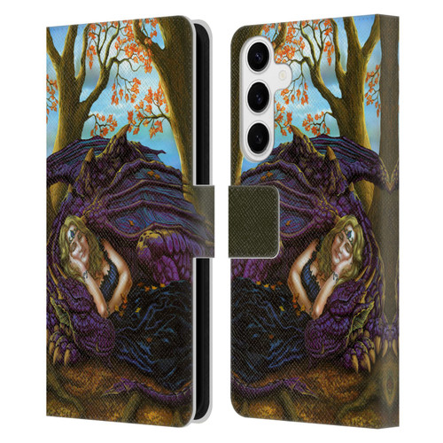 Ed Beard Jr Dragon Friendship Escape To The Land Of Nod Leather Book Wallet Case Cover For Samsung Galaxy S24+ 5G