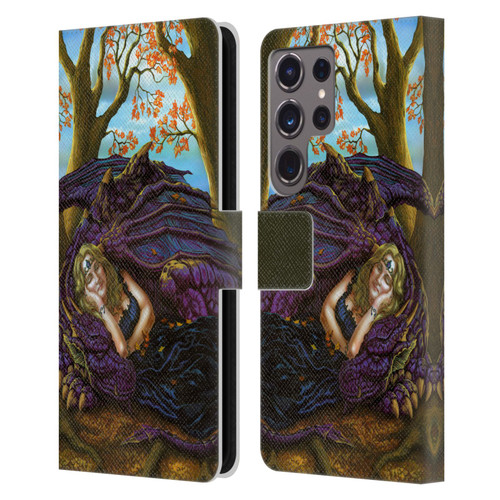 Ed Beard Jr Dragon Friendship Escape To The Land Of Nod Leather Book Wallet Case Cover For Samsung Galaxy S24 Ultra 5G