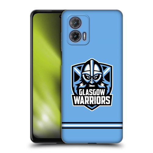Glasgow Warriors Logo Stripes Blue Soft Gel Case for Motorola Moto G73 5G