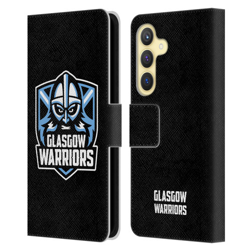 Glasgow Warriors Logo Plain Black Leather Book Wallet Case Cover For Samsung Galaxy S24 5G