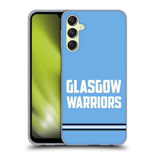 Glasgow Warriors Logo Text Type Blue Soft Gel Case for Samsung Galaxy A24 4G / M34 5G