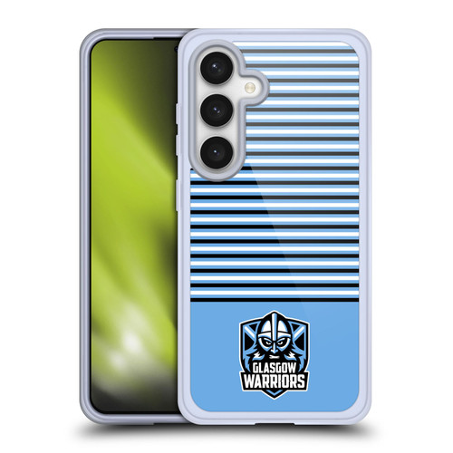 Glasgow Warriors Logo Stripes Blue 2 Soft Gel Case for Samsung Galaxy S24 5G