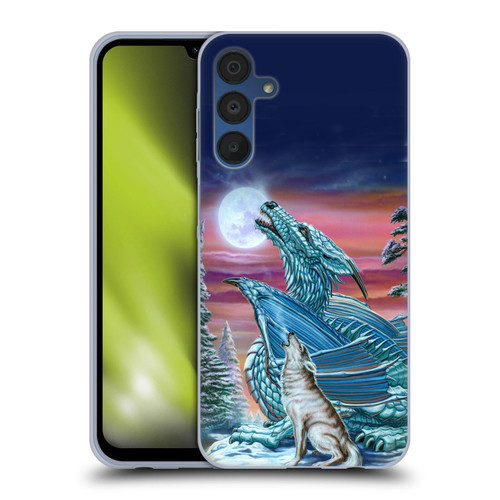 Ed Beard Jr Dragons Moon Song Wolf Moon Soft Gel Case for Samsung Galaxy A15