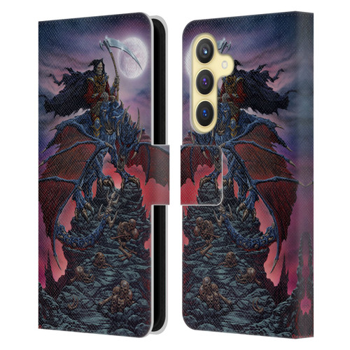 Ed Beard Jr Dragons Reaper Leather Book Wallet Case Cover For Samsung Galaxy S24 5G