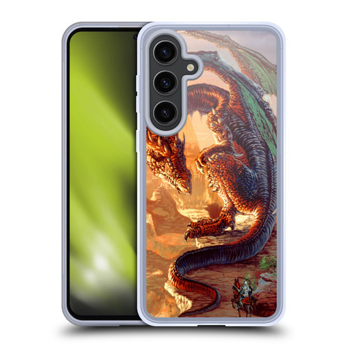 Ed Beard Jr Dragons Bravery Misplaced Soft Gel Case for Samsung Galaxy S24+ 5G