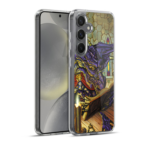 Ed Beard Jr Dragons A Good Book Soft Gel Case for Samsung Galaxy S24+ 5G & MagSafe