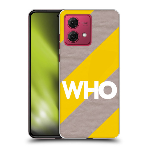 The Who 2019 Album Yellow Diagonal Stripes Soft Gel Case for Motorola Moto G84 5G
