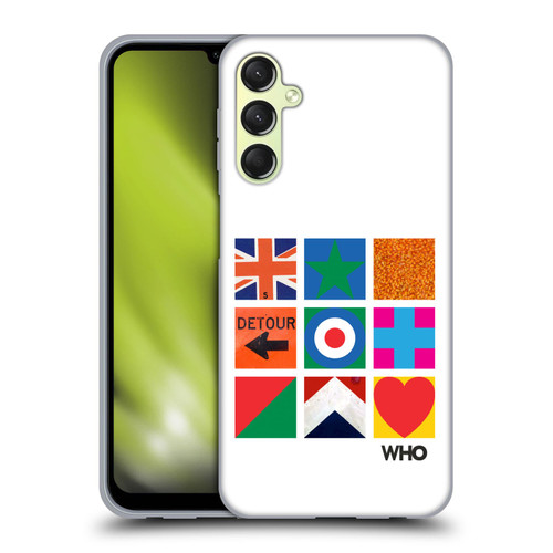 The Who 2019 Album Symbols Grid Soft Gel Case for Samsung Galaxy A24 4G / Galaxy M34 5G