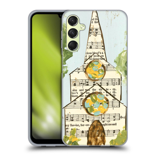 Haley Bush Church Painting Hymnal Page Soft Gel Case for Samsung Galaxy A24 4G / Galaxy M34 5G