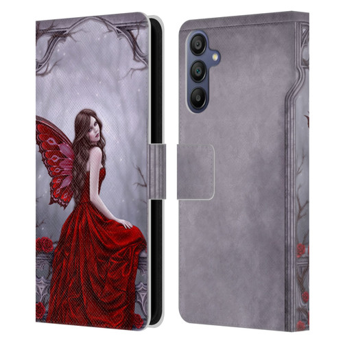Rachel Anderson Fairies Winter Rose Leather Book Wallet Case Cover For Samsung Galaxy A15