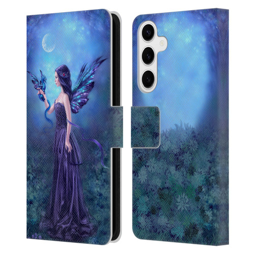 Rachel Anderson Fairies Iridescent Leather Book Wallet Case Cover For Samsung Galaxy S24+ 5G