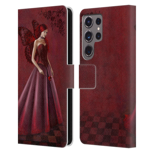Rachel Anderson Fairies Queen Of Hearts Leather Book Wallet Case Cover For Samsung Galaxy S24 Ultra 5G