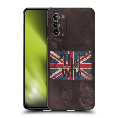 The Who Band Art Union Jack Distressed Look Soft Gel Case for Motorola Moto G82 5G