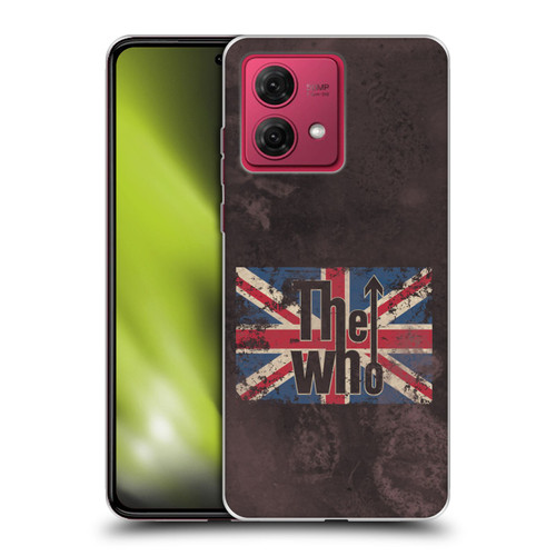 The Who Band Art Union Jack Distressed Look Soft Gel Case for Motorola Moto G84 5G