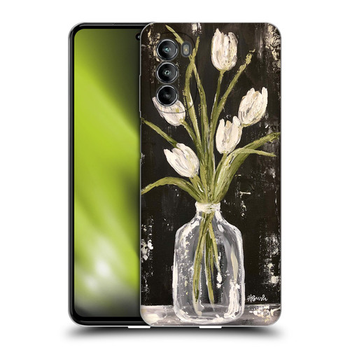 Haley Bush Floral Painting White Tulips In Glass Jar Soft Gel Case for Motorola Moto G82 5G