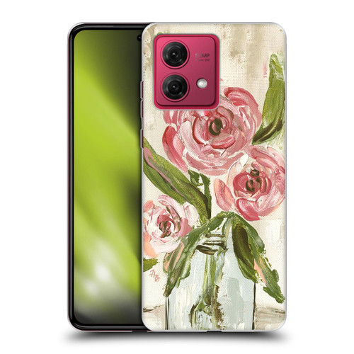 Haley Bush Floral Painting Pink Vase Soft Gel Case for Motorola Moto G84 5G