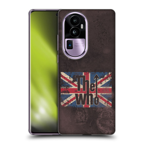 The Who Band Art Union Jack Distressed Look Soft Gel Case for OPPO Reno10 Pro+
