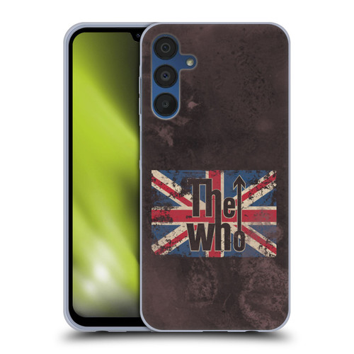 The Who Band Art Union Jack Distressed Look Soft Gel Case for Samsung Galaxy A15