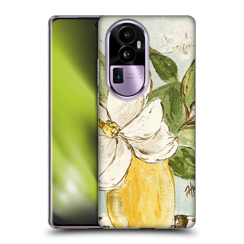 Haley Bush Floral Painting Magnolia Yellow Vase Soft Gel Case for OPPO Reno10 Pro+