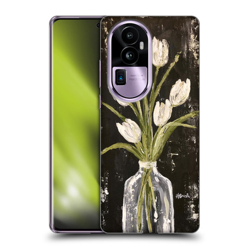 Haley Bush Floral Painting White Tulips In Glass Jar Soft Gel Case for OPPO Reno10 Pro+