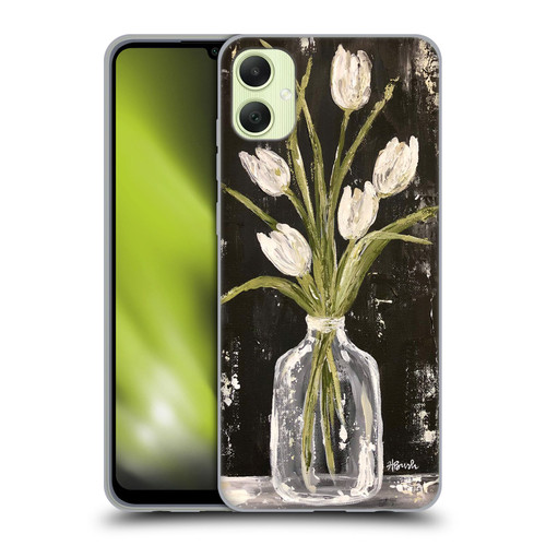 Haley Bush Floral Painting White Tulips In Glass Jar Soft Gel Case for Samsung Galaxy A05