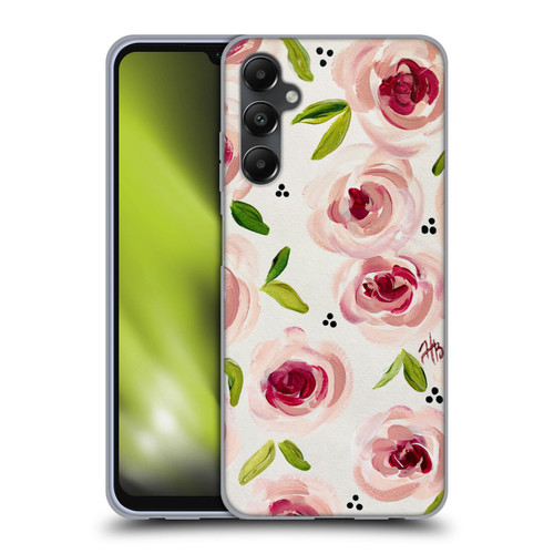 Haley Bush Floral Painting Pink Pattern Soft Gel Case for Samsung Galaxy A05s