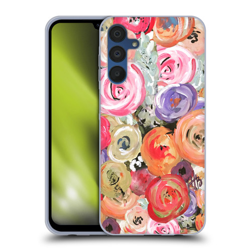 Haley Bush Floral Painting Colorful Soft Gel Case for Samsung Galaxy A15
