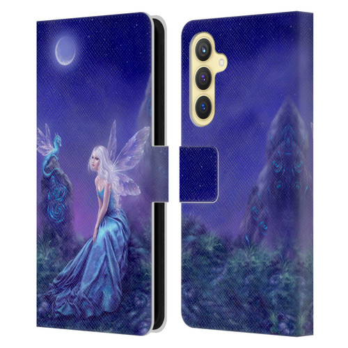 Rachel Anderson Pixies Luminescent Leather Book Wallet Case Cover For Samsung Galaxy S23 FE 5G