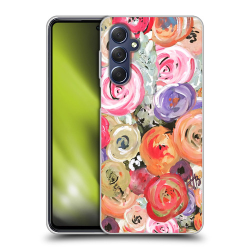 Haley Bush Floral Painting Colorful Soft Gel Case for Samsung Galaxy M54 5G