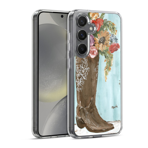 Haley Bush Floral Painting Boot Soft Gel Case for Samsung Galaxy S24 5G & MagSafe