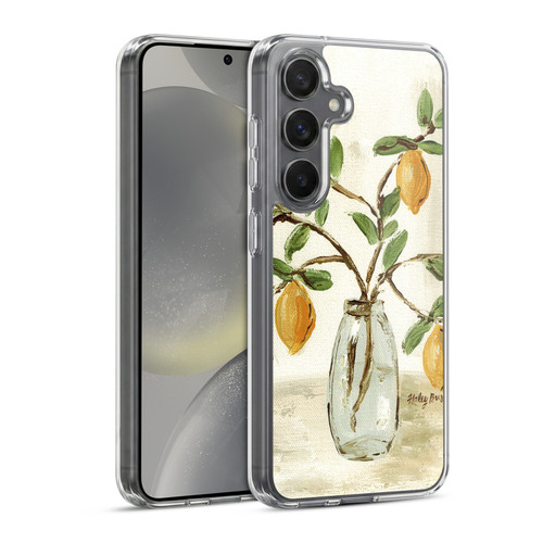 Haley Bush Floral Painting Lemon Branch Vase Soft Gel Case for Samsung Galaxy S24 5G & MagSafe