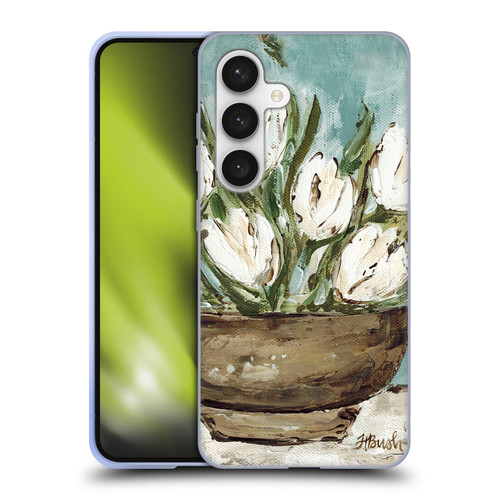 Haley Bush Floral Painting Tulip Bowl Soft Gel Case for Samsung Galaxy S24 5G