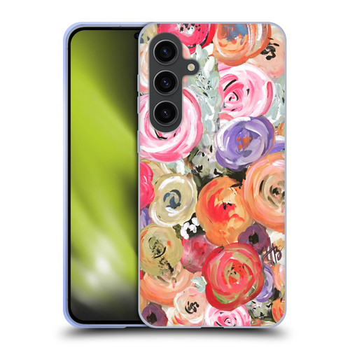 Haley Bush Floral Painting Colorful Soft Gel Case for Samsung Galaxy S24+ 5G