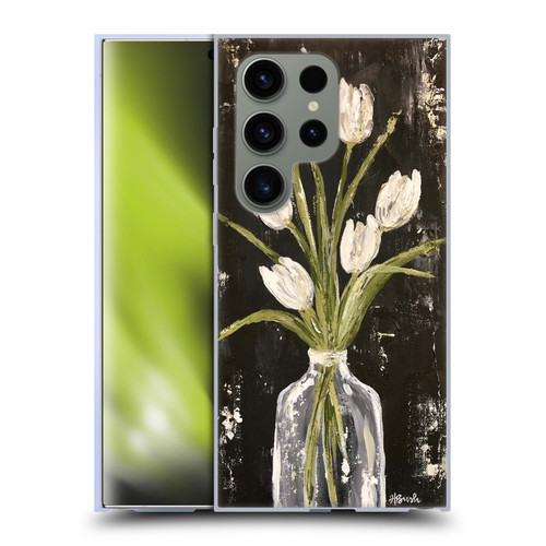 Haley Bush Floral Painting White Tulips In Glass Jar Soft Gel Case for Samsung Galaxy S24 Ultra 5G