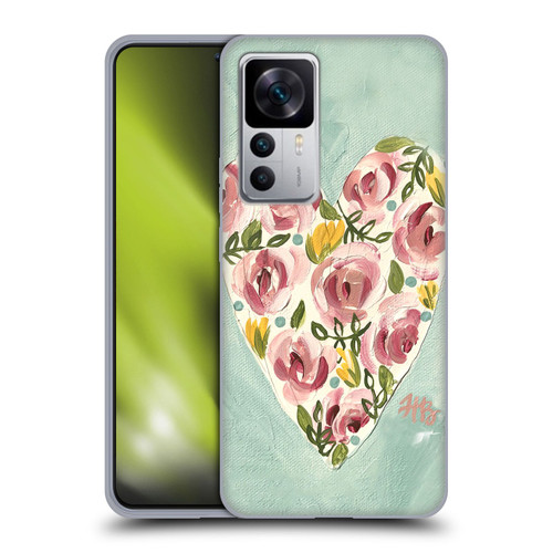Haley Bush Floral Painting Valentine Heart Soft Gel Case for Xiaomi 12T 5G / 12T Pro 5G / Redmi K50 Ultra 5G