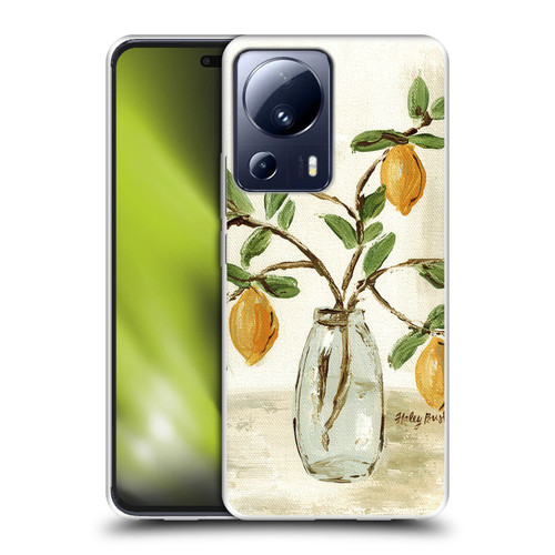 Haley Bush Floral Painting Lemon Branch Vase Soft Gel Case for Xiaomi 13 Lite 5G