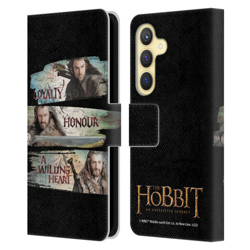 The Hobbit An Unexpected Journey Key Art Loyalty And Honour Leather Book Wallet Case Cover For Samsung Galaxy S24 5G