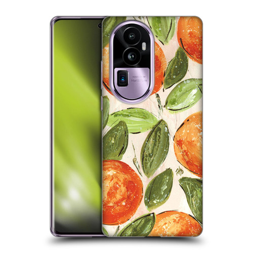 Haley Bush Pattern Painting Orange Splash Soft Gel Case for OPPO Reno10 Pro+