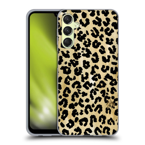 Haley Bush Pattern Painting Leopard Print Soft Gel Case for Samsung Galaxy A24 4G / M34 5G
