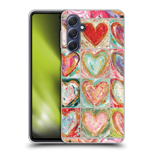 Haley Bush Pattern Painting Hearts Soft Gel Case for Samsung Galaxy M54 5G
