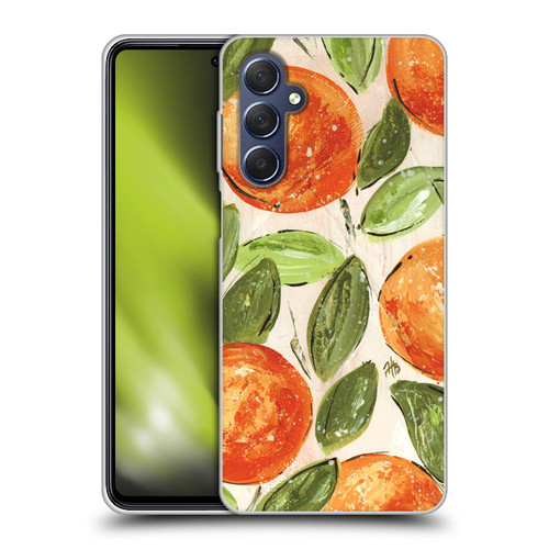 Haley Bush Pattern Painting Orange Splash Soft Gel Case for Samsung Galaxy M54 5G