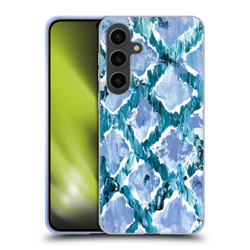 Haley Bush Pattern Painting Blue Diamond Soft Gel Case for Samsung Galaxy S24+ 5G