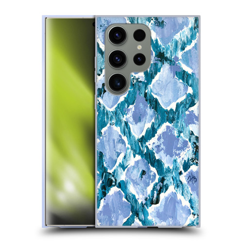 Haley Bush Pattern Painting Blue Diamond Soft Gel Case for Samsung Galaxy S24 Ultra 5G