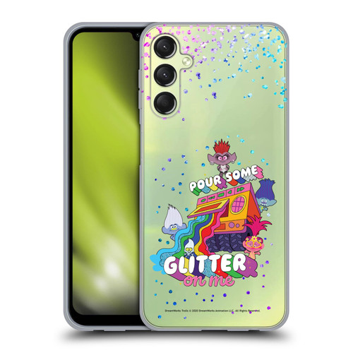 Trolls World Tour Key Art Glitter Print Soft Gel Case for Samsung Galaxy A24 4G / Galaxy M34 5G