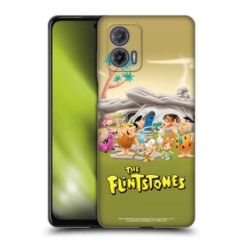 The Flintstones Characters Stone House Soft Gel Case for Motorola Moto G73 5G