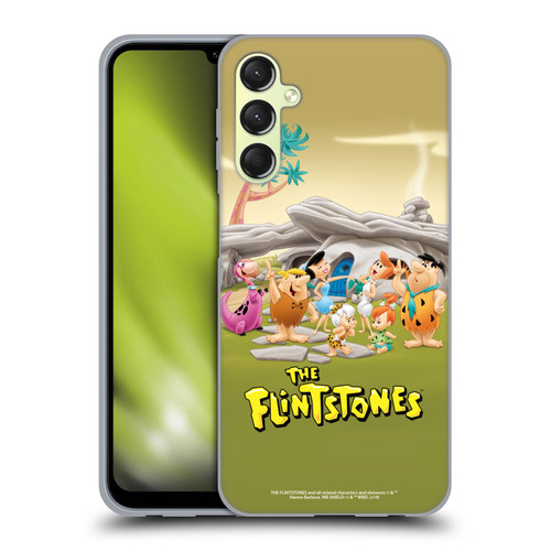 The Flintstones Characters Stone House Soft Gel Case for Samsung Galaxy A24 4G / Galaxy M34 5G
