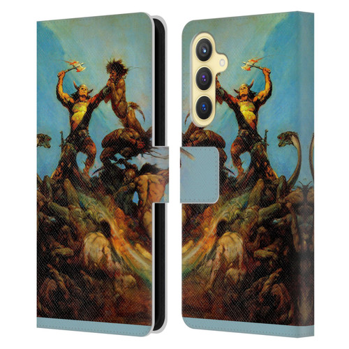 Frank Frazetta Fantasy Indomitable Leather Book Wallet Case Cover For Samsung Galaxy S23 FE 5G